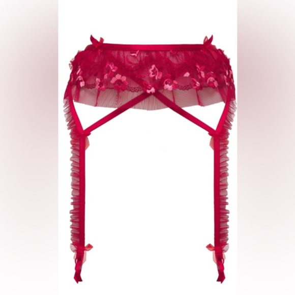 For Love And Lemons | Intimates & Sleepwear | For Love And Lemons Evie  Garter Belt S Red